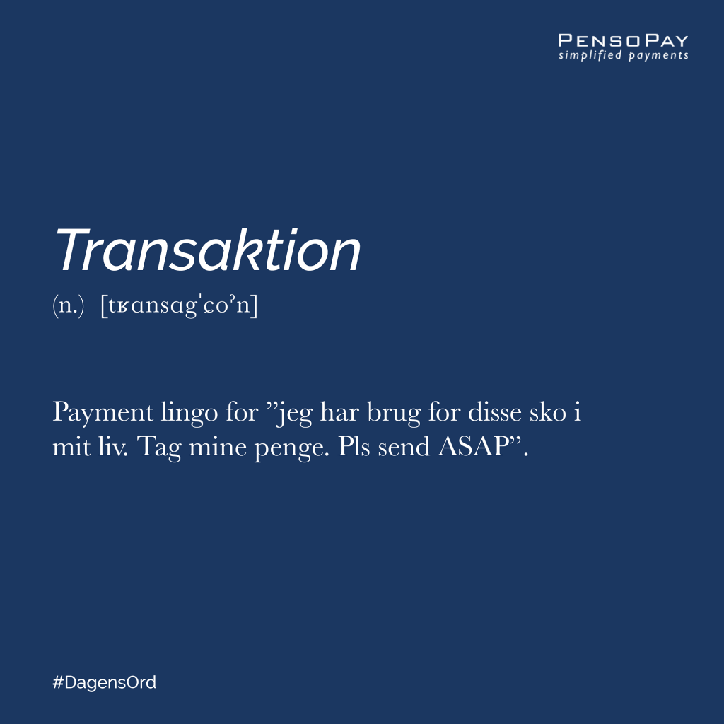 Pensopay Transaktion Dagens ord