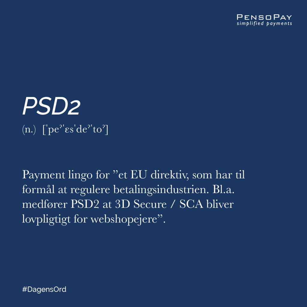 Pensopay PSD2 - Dagens Ord - Betalingsløsning