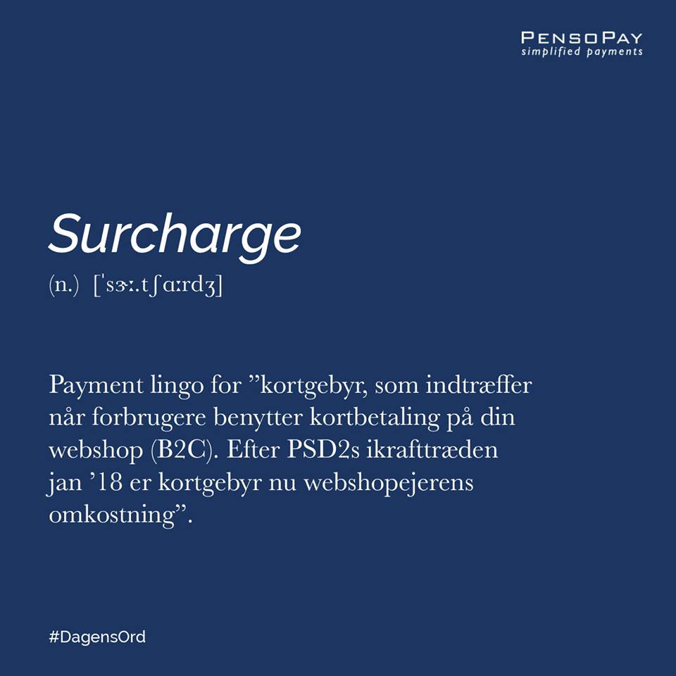 Pensopay Surcharge - Dagens Ord - Betalingsløsning