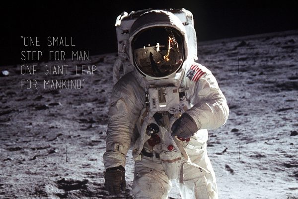 One Small Step For Man Citatplakat